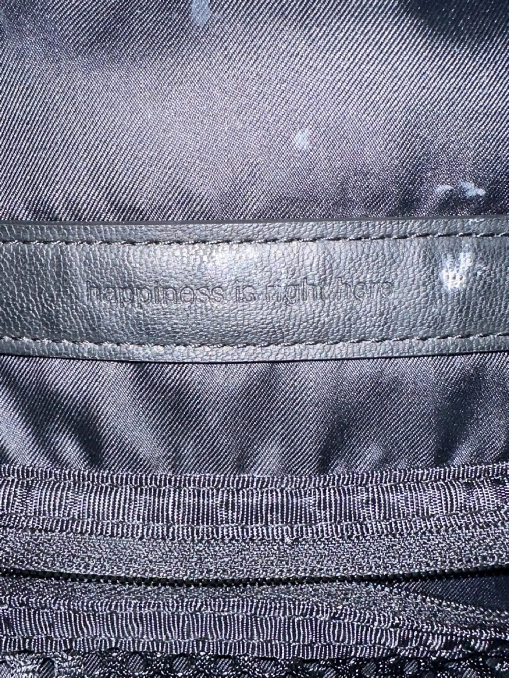 Lululemon Backpack Black On Black Shoulder Straps Zip Close Mesh Compartments
